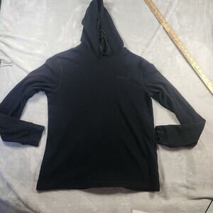 Hurley Thermal Waffle Hoodie Lightweight Black Size Medium M